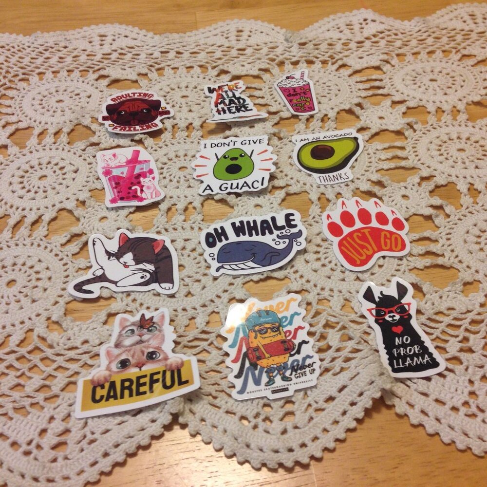 Stickers with attitude, bundle of 12 new  stickers